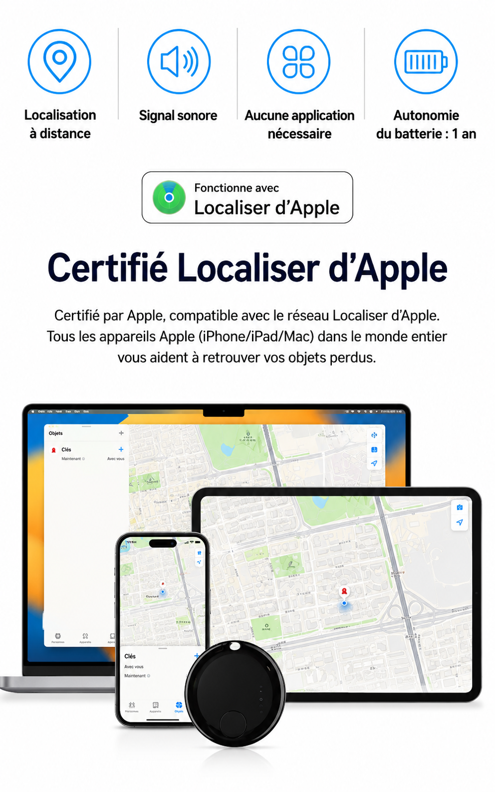 Traceur GPS pour Apple