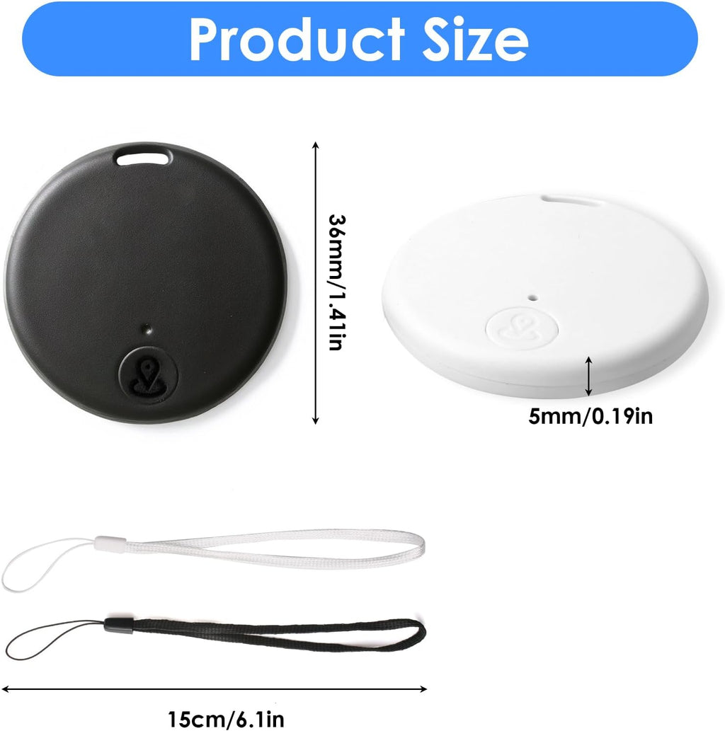 2 Pack Airtag GPS Localisateur Intelligent, Localisateurs D'Objets, Traceur GPS Bluetooth 5.2 Pour Clés, Portefeuilles, Animaux, Moto, Valises, Localisateur De Clé Compatible Android & Ios